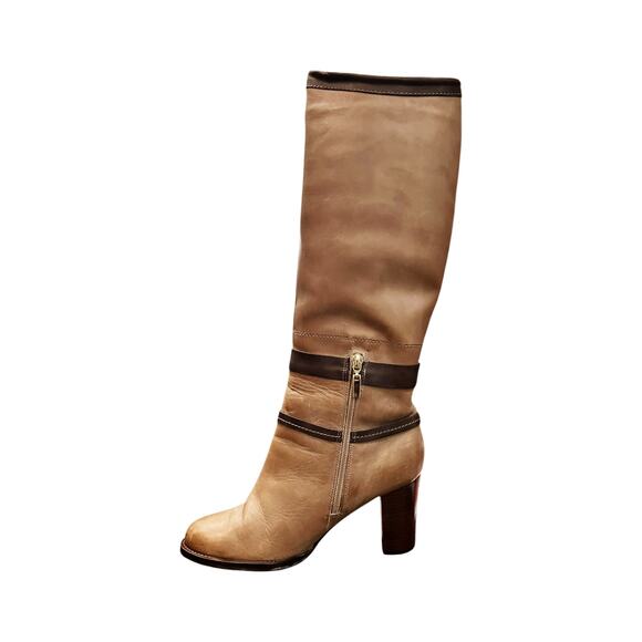 ATAKOY Tall Riding Leather Boot Brown Knee High Wool Lining Turkey EU 38 7.5 EUC - Picture 12 of 14